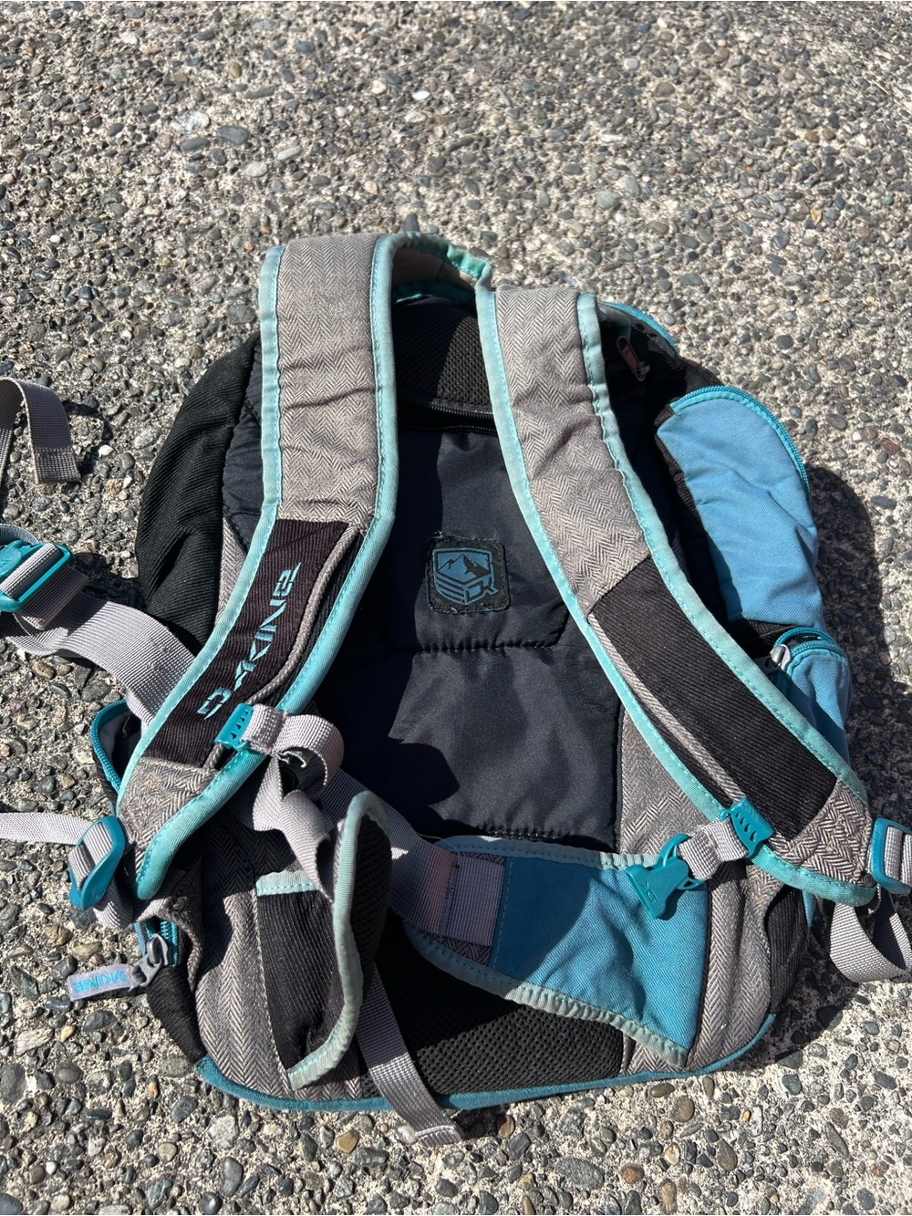 Dakine Teal and Gray Backpack with Buckle Closures